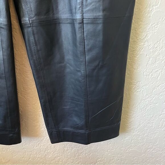 Jason Wu Straight-Leg Lamb Leather Black Pants‎ Size 4 - Picture 10 of 12